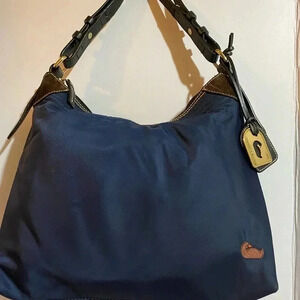 Dooney Bourke navy blue shoulder handbag